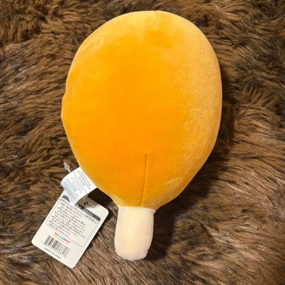 NWT Yellow Takashoji Penguin plush dressed as a corn dog w/ ketchup 7” Round One